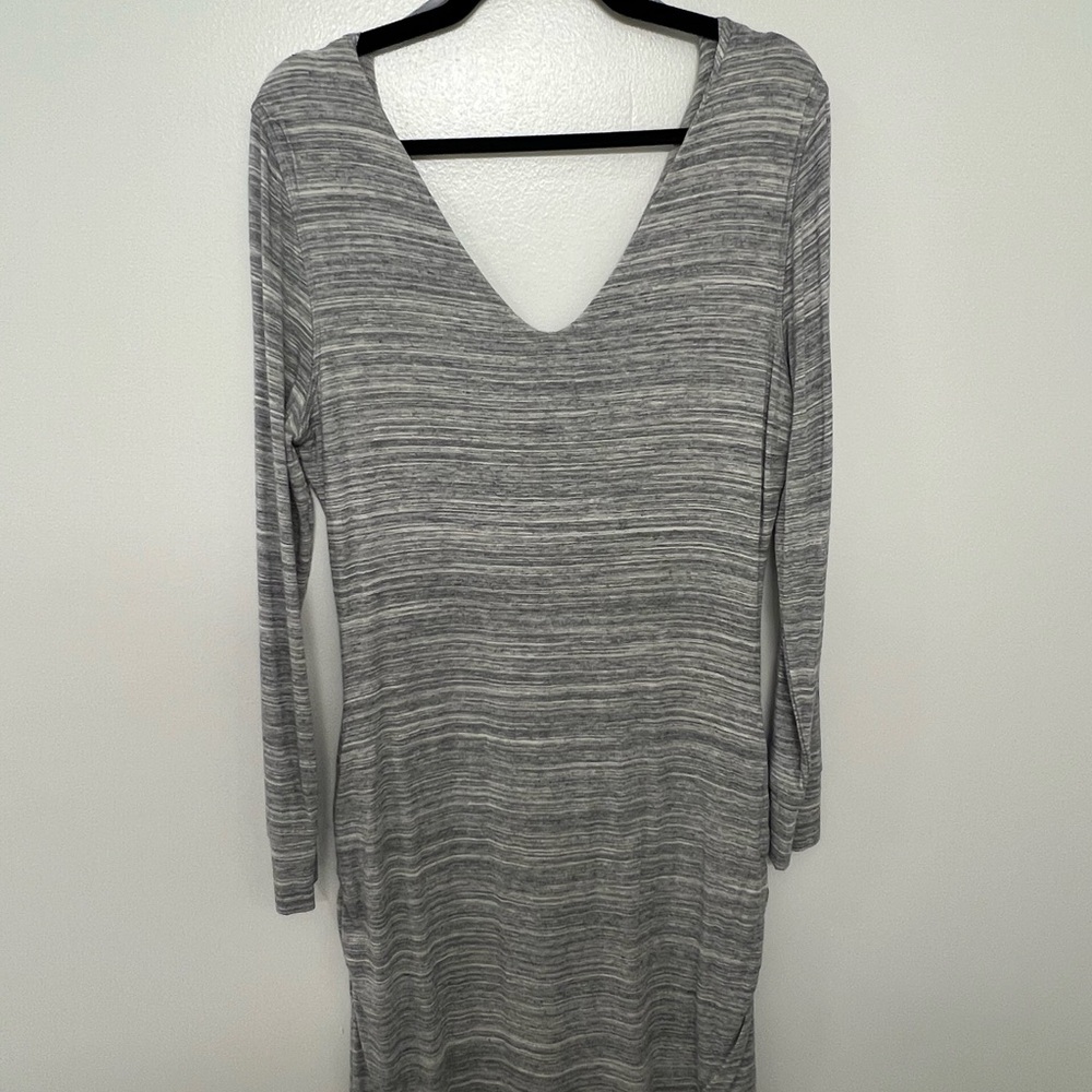 Banana Republic Gray Striped Dress